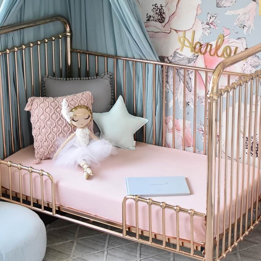 Snuggle Hunny Fitted Cot Sheet | Lullaby Pink