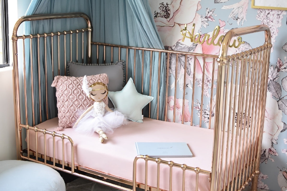Snuggle Hunny Fitted Cot Sheet | Lullaby Pink