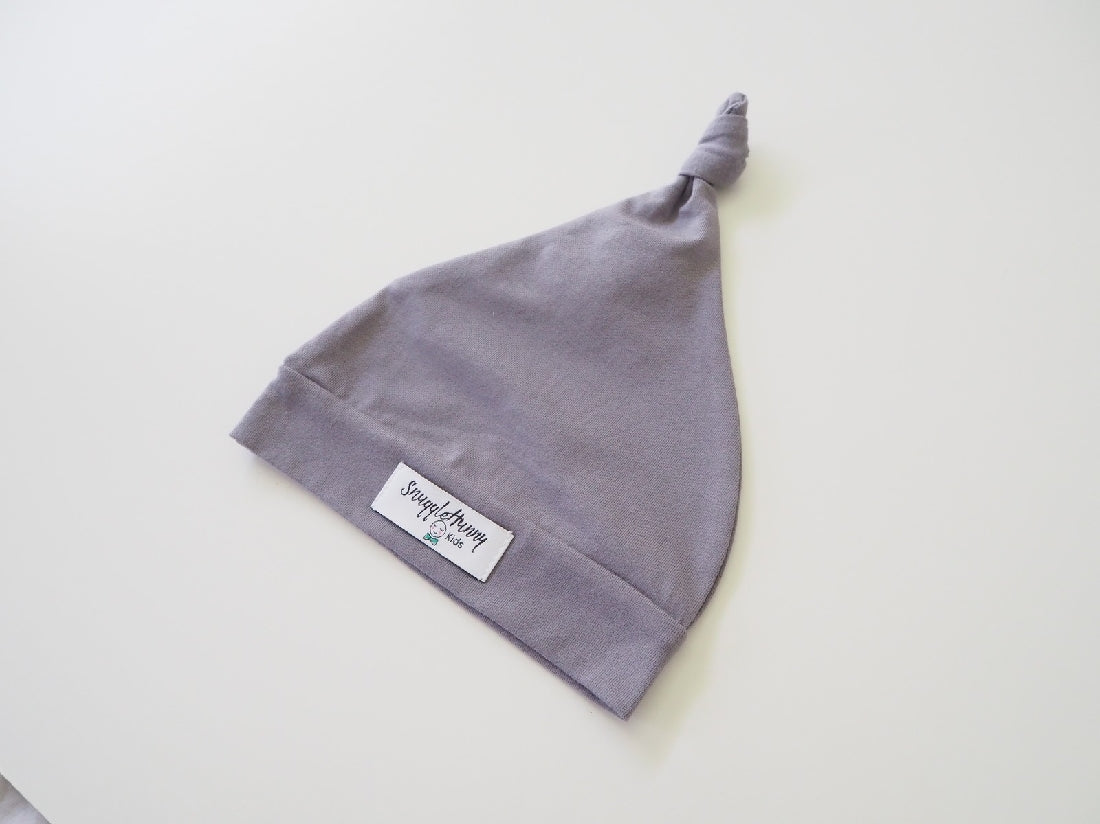 Baby Knotted Beanie | Snuggle Hunny Grey