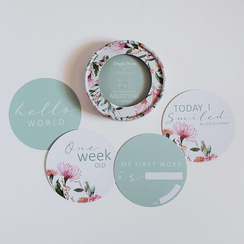 Snuggle Hunny Milestone Cards |Wattle & Sage