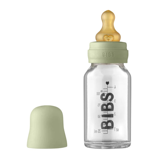 Bibs Baby Bottle | Glass 110ml set Sage