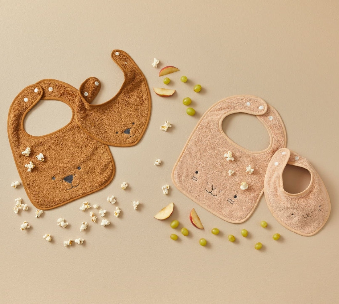 Jiggle & Giggle | Terry Towelling Animal Faces Bibs Set