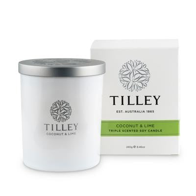 Tilley Triple Scented Soy Candle | Coconut & Lime