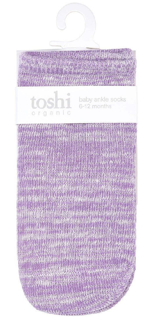 Toshi Organic Socks | Ankle Marle Lavender