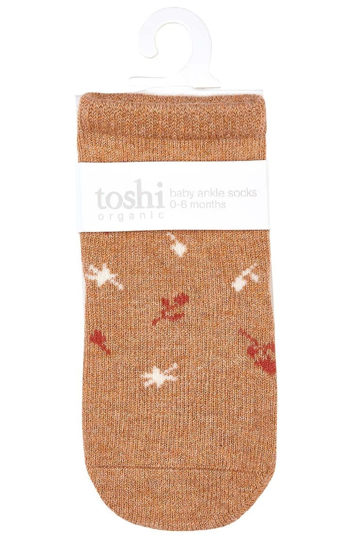 Toshi Organic Socks | Ankle Maple Leaves