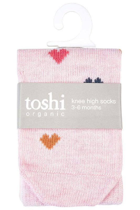 Toshi Organic Socks | Knee High Hearts