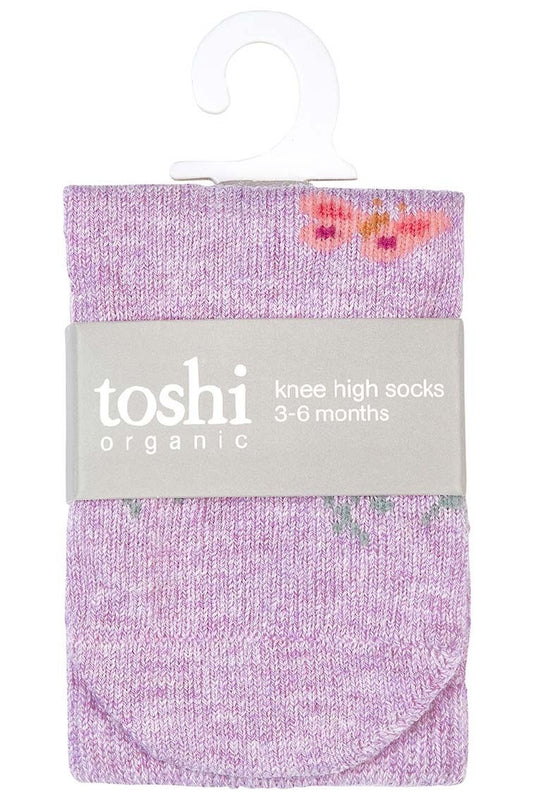 Toshi Organic Socks | Knee High Lavandula