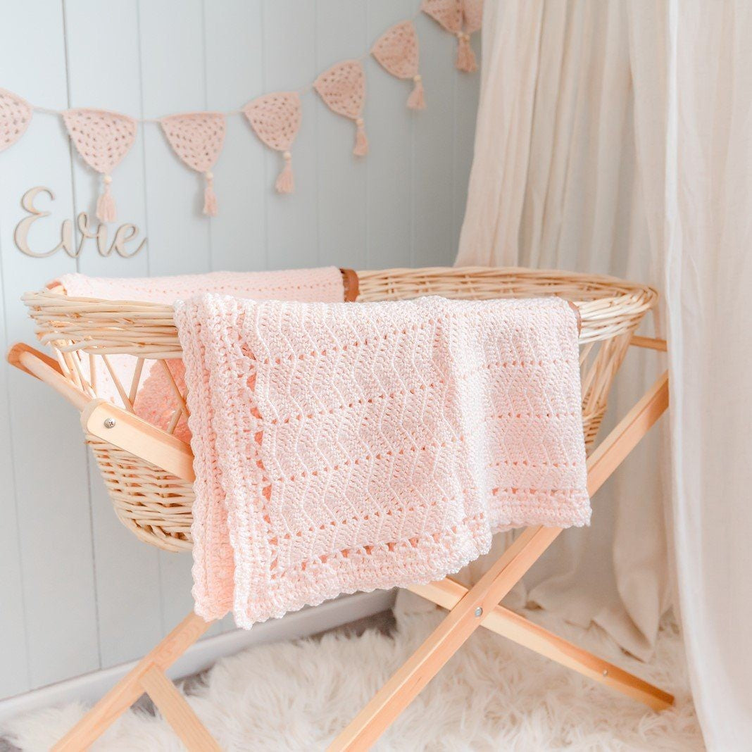 OB Design Crochet Baby Blanket | Peach