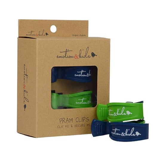 Pram Clips | Navy Blue & Green 2