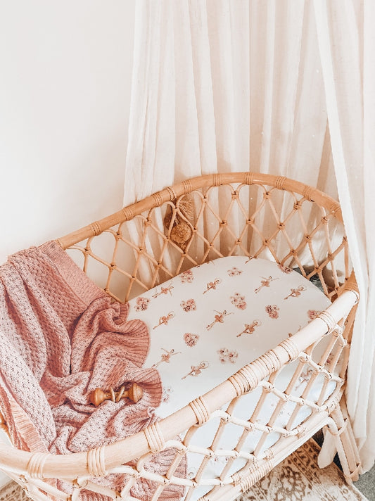 Baby Bassinet Sheet / Change Pad Cover | Snuggle Hunny Ballerina