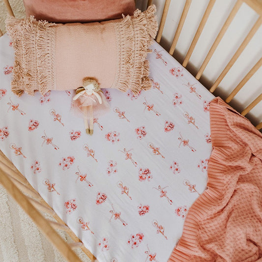Snuggle Hunny Fitted Cot Sheet | Ballerina