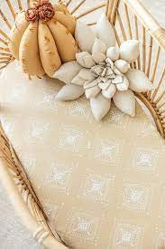 Kiin Baby Organic Change Pad Bassinet Sheet Morroco Oat